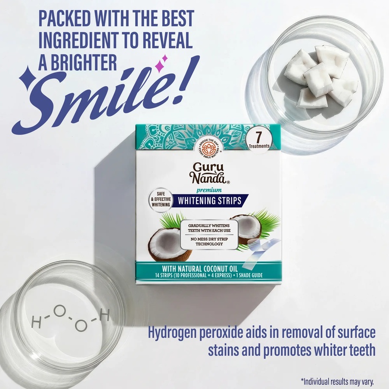 Teeth Whitening Xylitol - GuruNanda Teeth Whitening Strips 7 Days