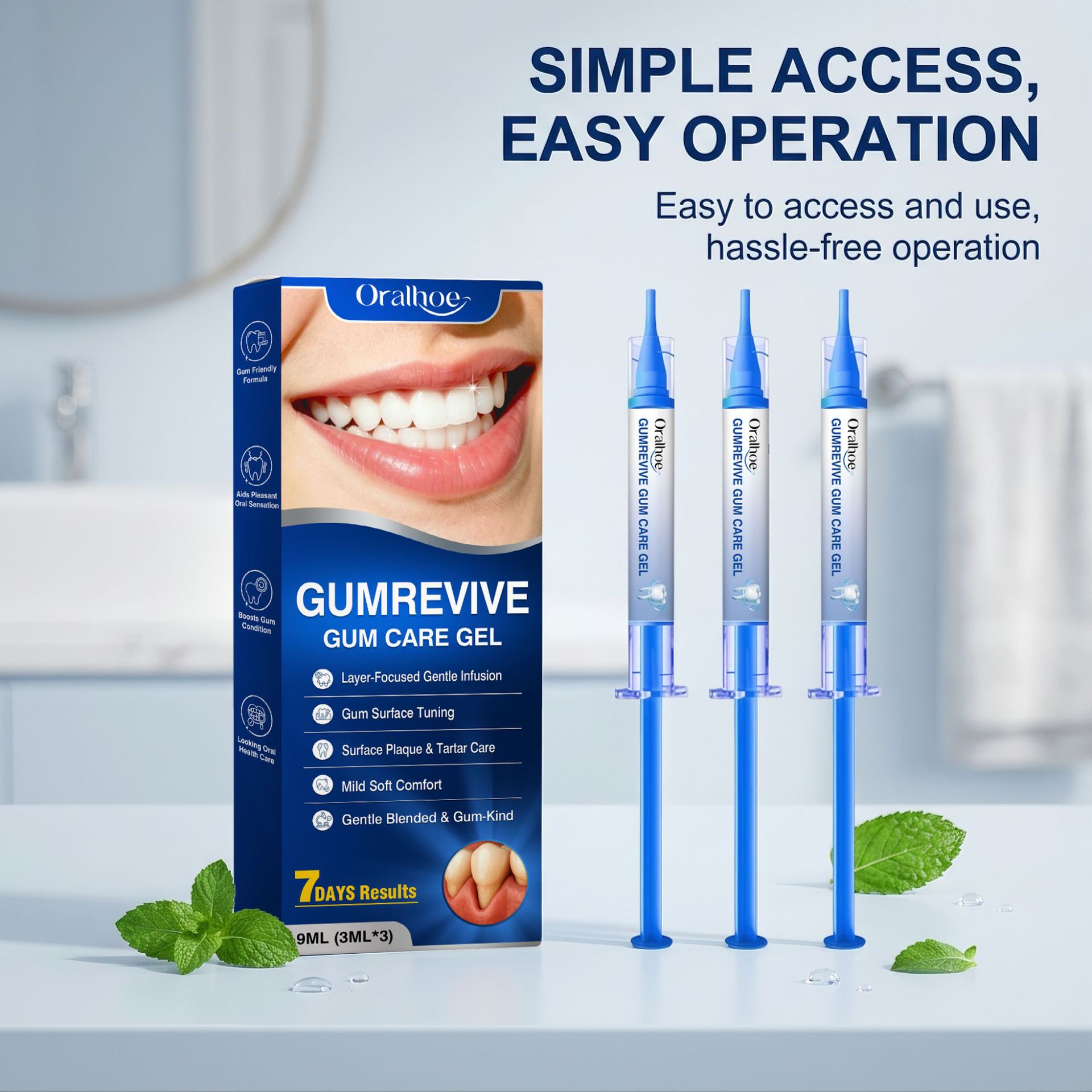 Teeth Whitening Groupon - Oral Care Gel 3Pcs Gum Cleaning