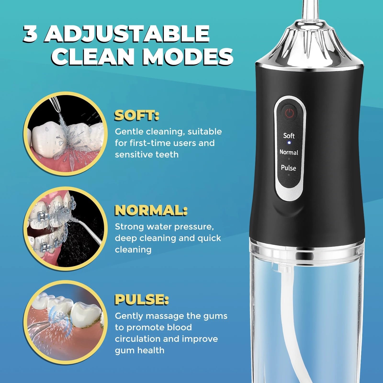 Portable Oral Irrigator Water  - огляд і ціна Water Flosser Cordless