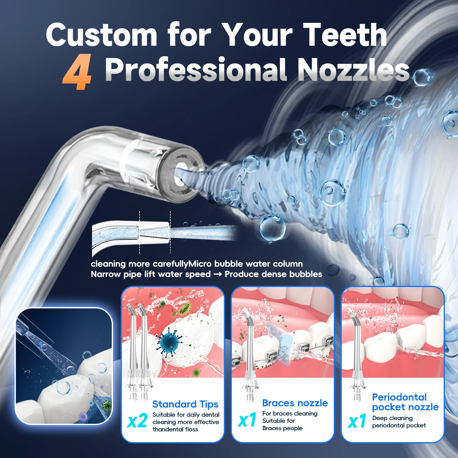 Mornwell Water Dental Flosser  - огляд і ціна Water Flosser Cordless