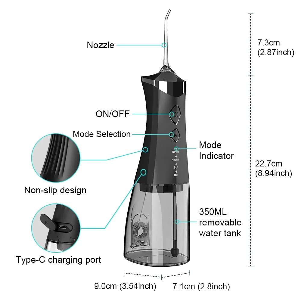Portable Rechargeable Oral Irr - огляд і ціна Water Flosser Cordless