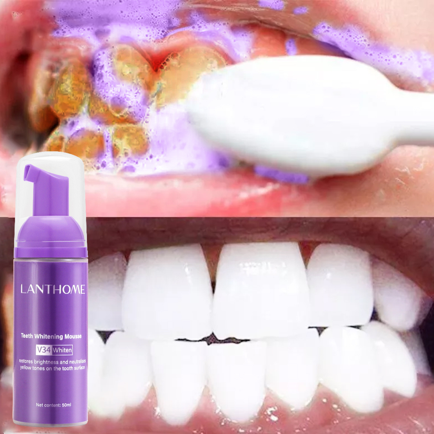 V34 Teeth Whitening Mousse Too - огляд і ціна Teeth Whitening Xylitol