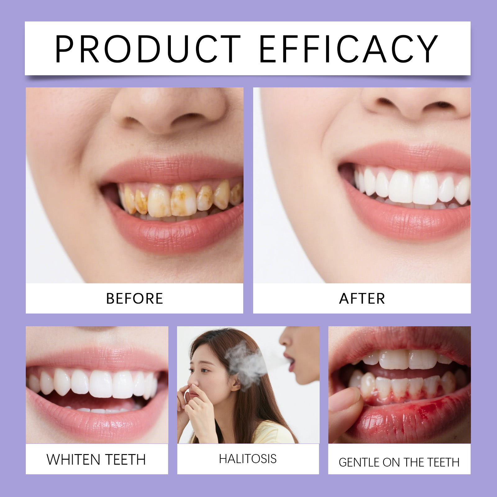 Natural Mint Flavor Purple Mou - огляд і ціна Teeth Whitening Xylitol